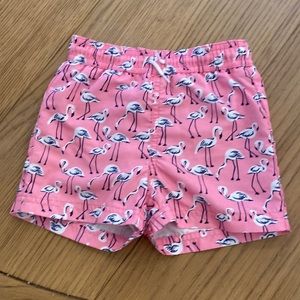 Janie & Jack flamingo swim trunks